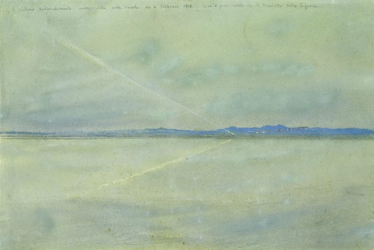 Attacco aereo a Mestre - Fondo G.A. Sartorio. Palazzo della Farnesina, Roma